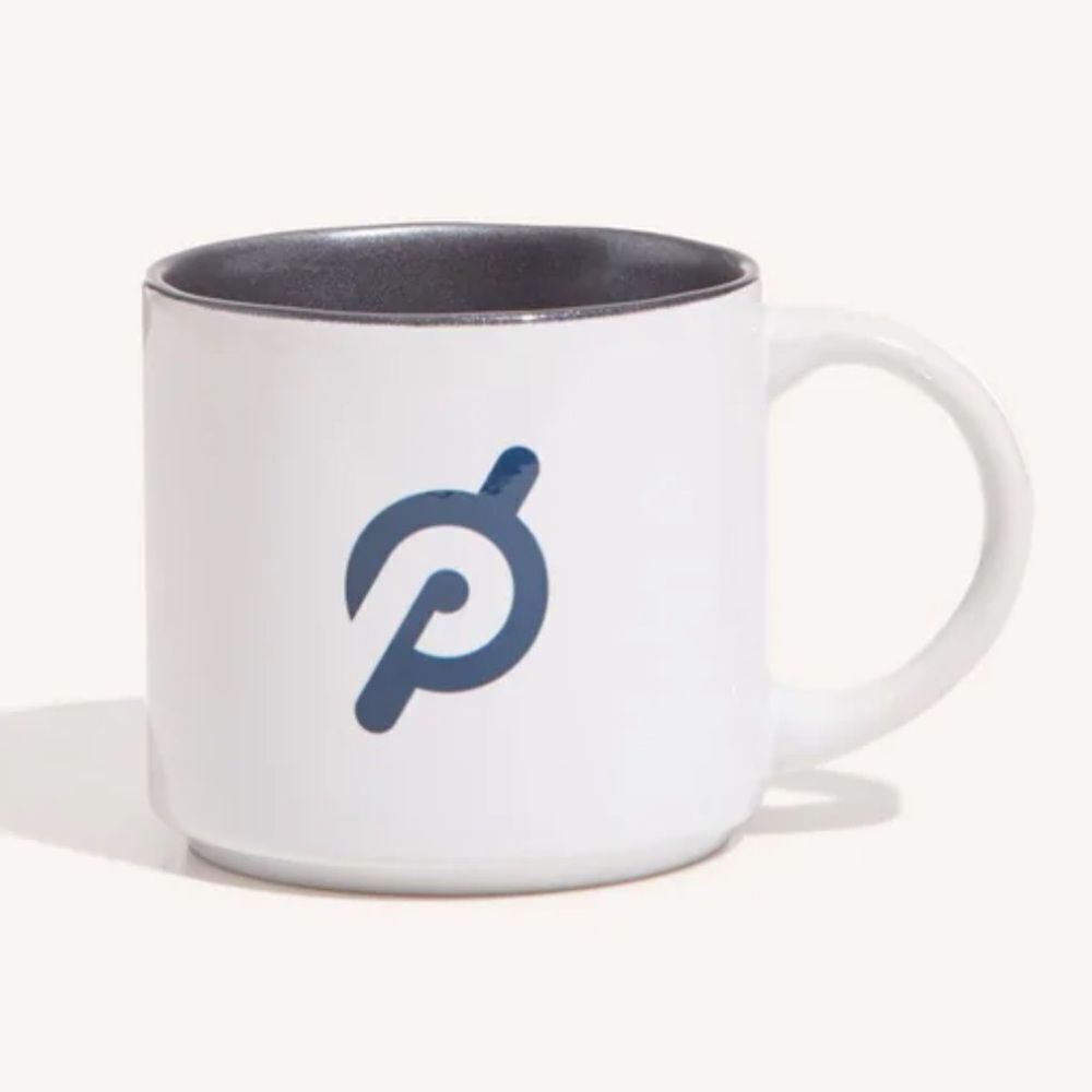 Peloton Together We Go Far White Gray 15oz Ceramic Stoneware Motivational Mug